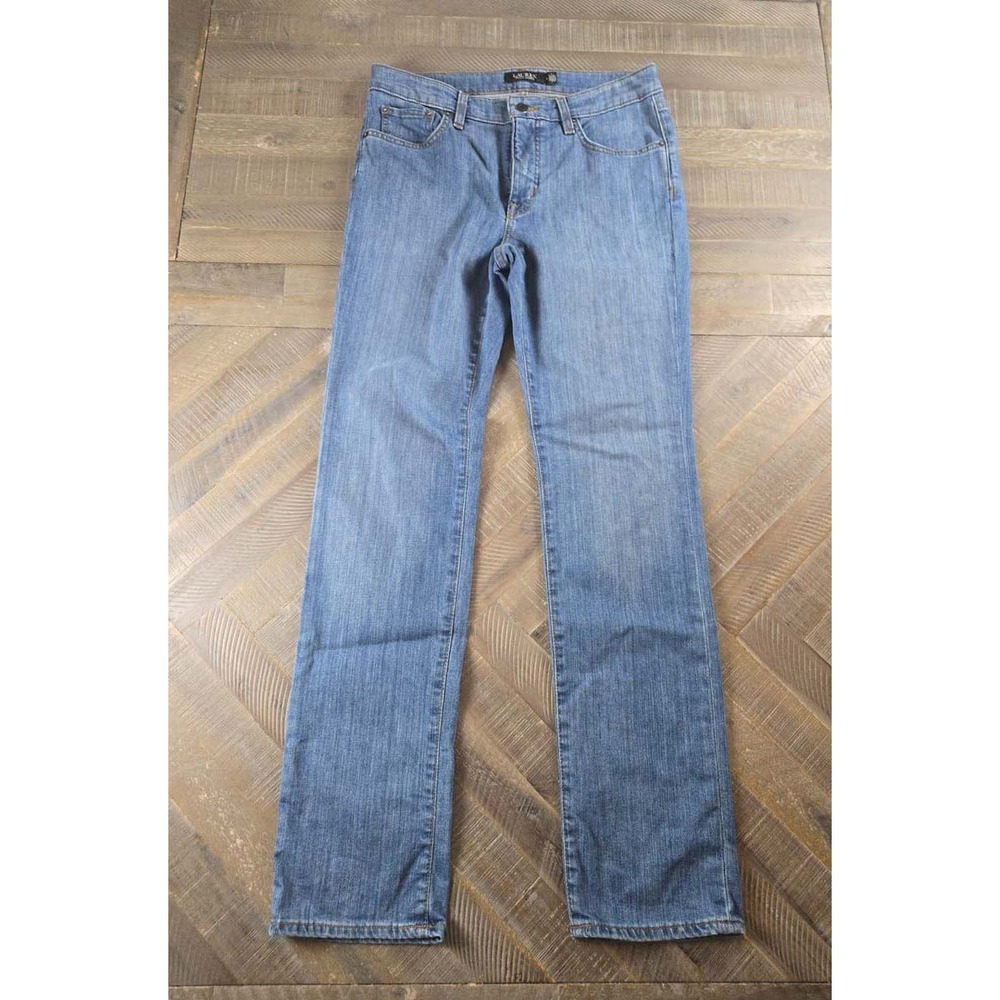 Lauren Ralph Lauren Womens Medium Wash Straight Leg Jeans Blue Size 8
